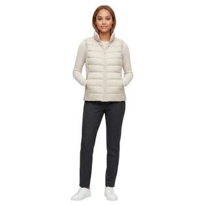 Women's Beige Down Puffer Vest Small/Medium